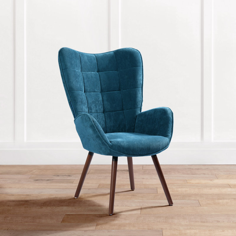 Garmon Upholstered Armchair, Blue
