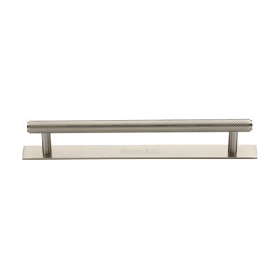 Heritage Brass Heritage Cabinet Pull Knurled Design with Plate