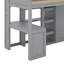 Lit mezzanine simple avec tablettes et garde-robe-1270372112