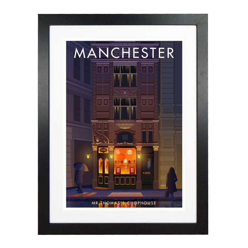 Manchester 10 by Stephen Millership - Print, Black, 54cm H x 44cm W x 2.2cm D