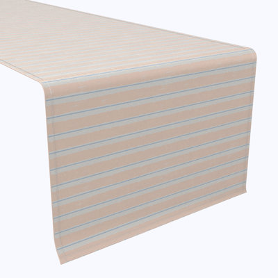 Table Runner, 100% Cotton, 16X108", Coral Beach Stripe