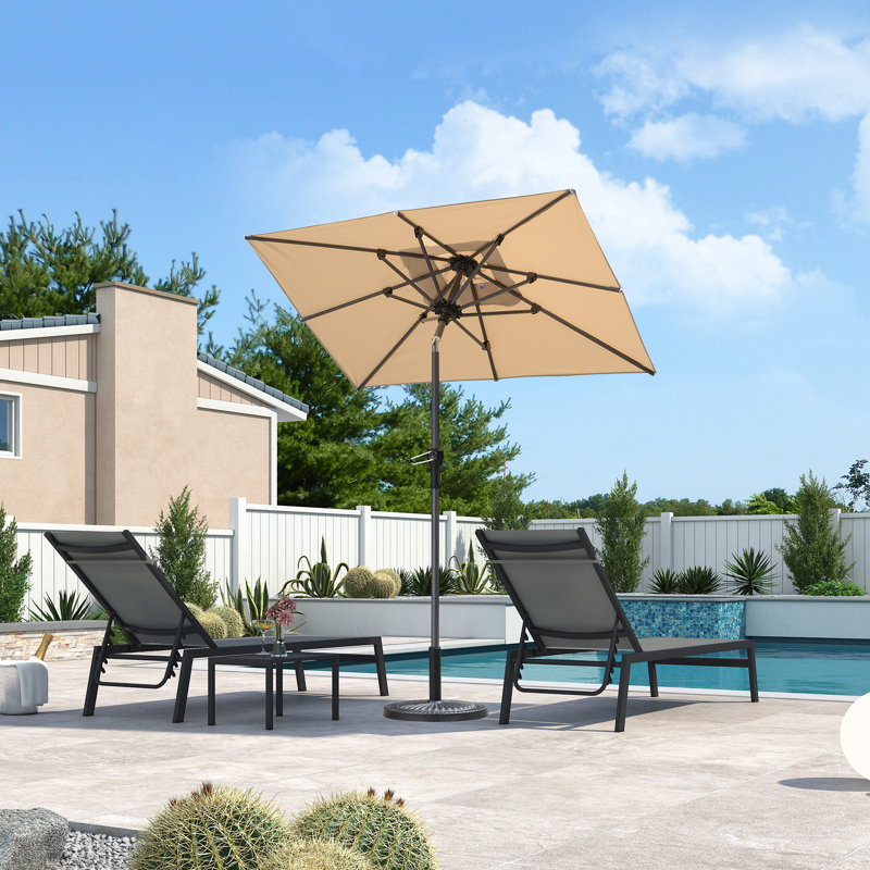 Parasol carré 72 po, Beige