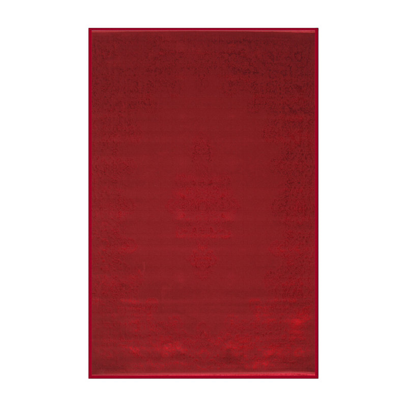 Tapis de zone rouge contemporaine, Rectangle 8 pi x 12 pi