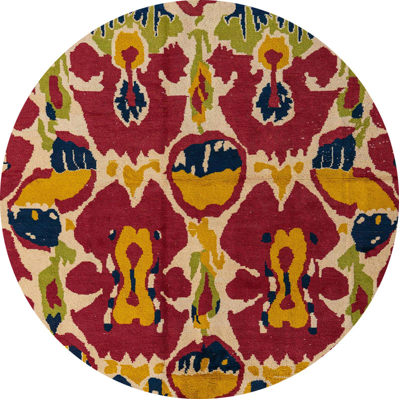 Abstract Indoor Rug, Round 4'