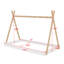 Lit simple au sol avec structure triangulaire-101764688