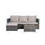 Ensemble de meubles de patio 2 pièces, canapé modulaire d'extérieur en L avec repose-pieds pour la cour-715904312