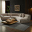 Canapé modulaire incurvé 135,83 po avec 3 coussins décoratifs-254588686