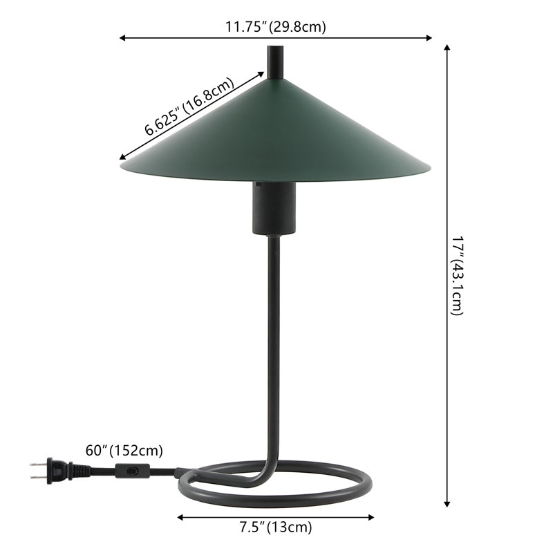 Khlo 17" Table Lamp, Green
