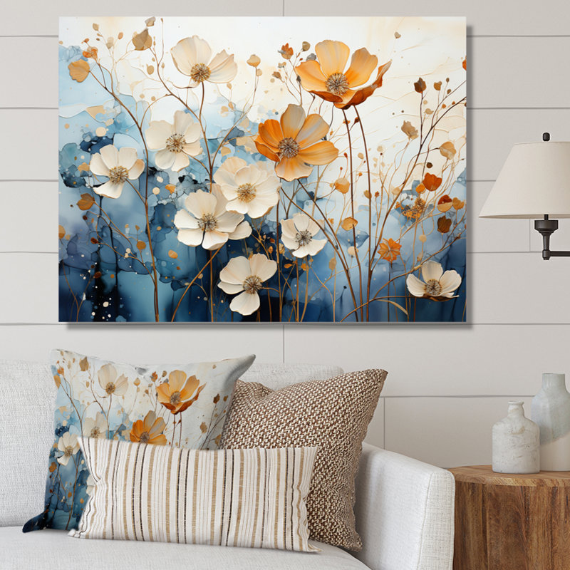 «Blue Teal», reproduction d'art sur toile encadrée, H 12 po x l 20 po, Toile tendue