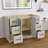 48'' x 33.5" Freestanding Solid Wood Bath Vanity Base Stand Alone Bathroom Cabinet with Dovetail Drawer&Soft-Close Door(Assembled)