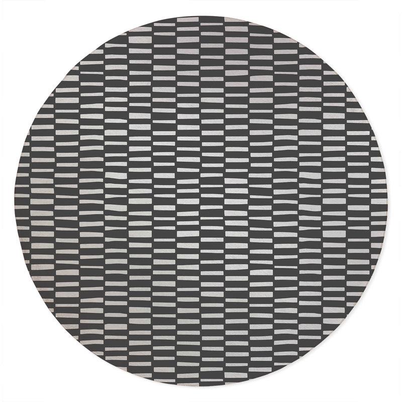 Flat Attack Non-Slip Outdoor Rug, Round 5'