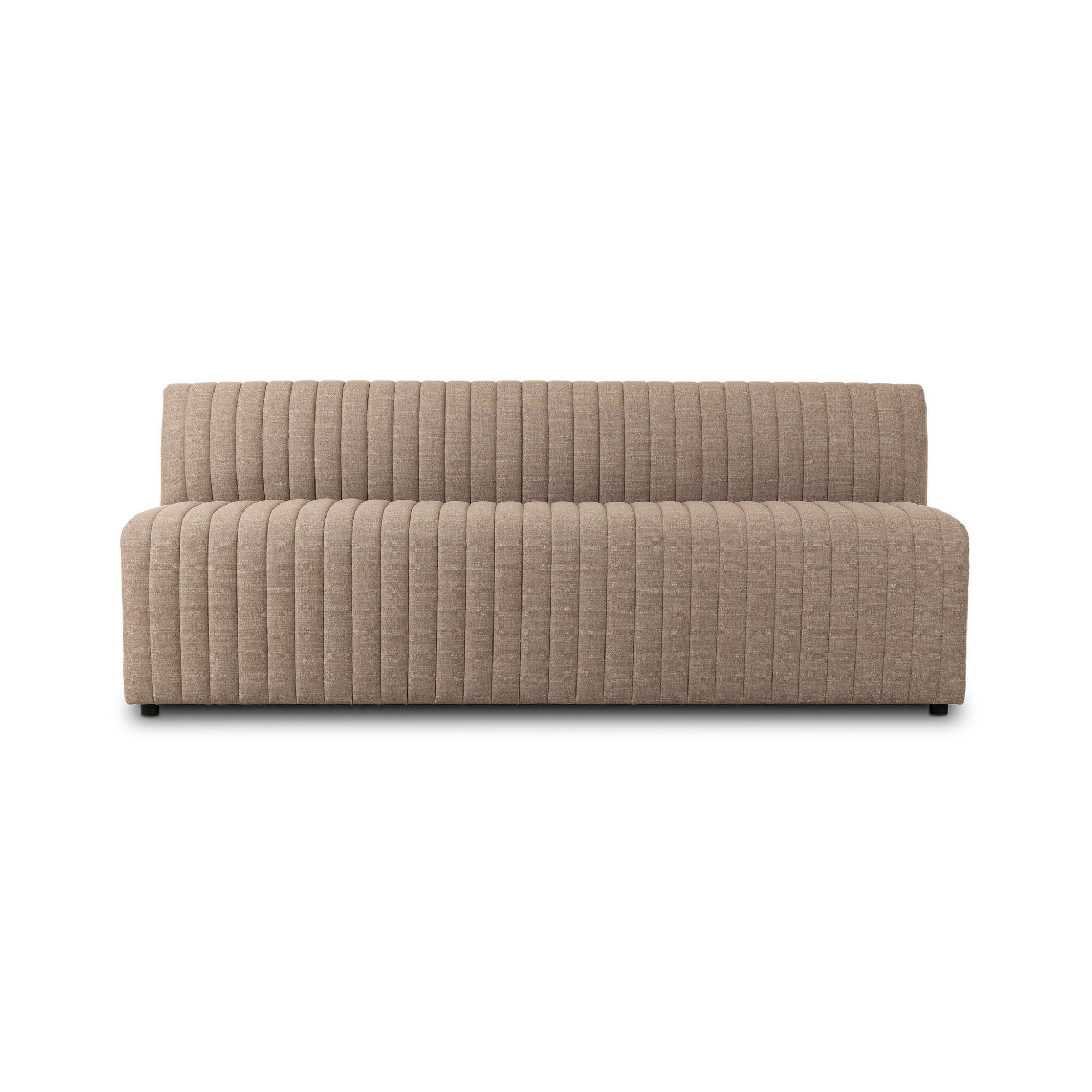 Brandt Bench, 31.5" H x 82" W x 28" D, Crypton Nomad Taupe Polyester Blend