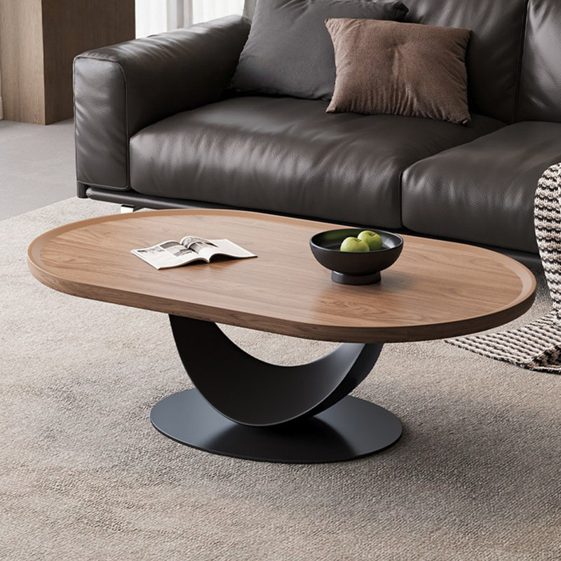 Table basse noyer massif et bois manufacturé