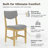 5-Piece Dining Set - Solid Wood Table and Upholstered Chairs-932685748