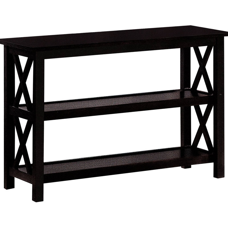 Transitional Style Table, Deep Finish, Two Shelves For Practical Storage Stylish 2-Shelf Table In , Fits Various Home Decor Styles