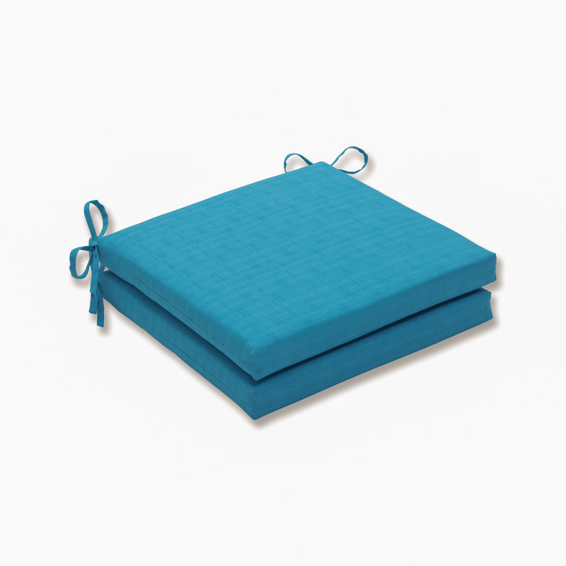 Outdoor 3'' Dining Chair Cushion, Turquoise T-Spun Polyester