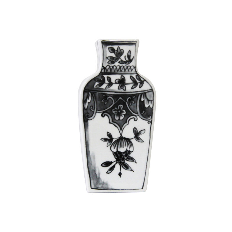 Well Versed Porcelain Table Vase, Gray