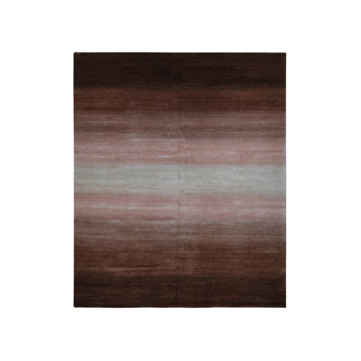 Tapis surdimensionné en laine noué à la main 12 pi 4 po x 15 pi brun moka arc-en-ciel 2C37987D619843DA83B9C369195FC3C4