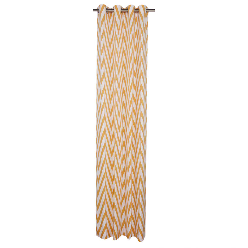 Ensemble de 2 rideaux obscurcissant Boyertown, Jaune / blanc