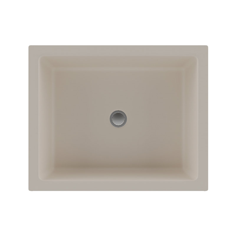 Lexicon Quartz Composite Rectangle Vanity Sink, Beige