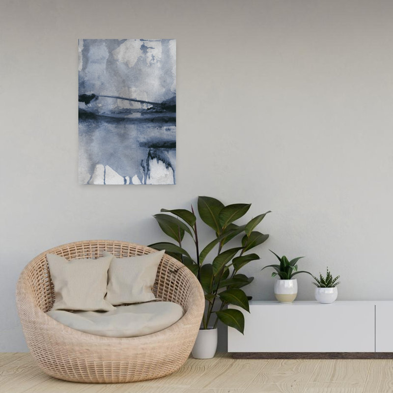 Art contemporain contemporain, paysage dramatique abstrait, H 24 po x l 16 po