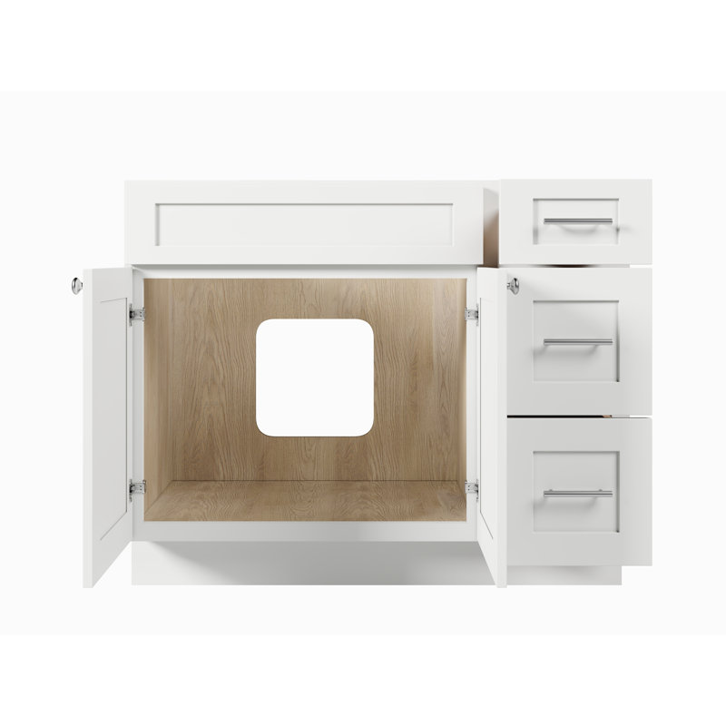 Base de meuble-lavabo simple 42 po Disar, Blanc