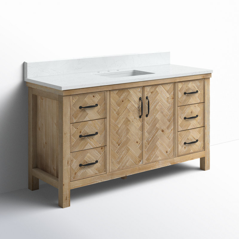 Javier 60" Single Bathroom Vanity Set, Antique Brown