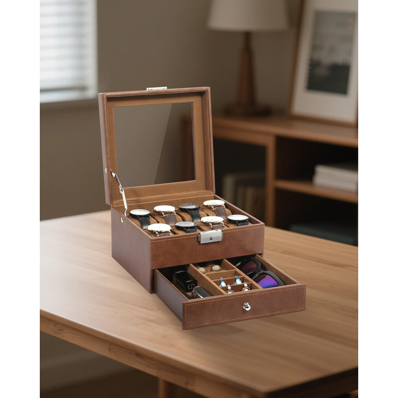 Leather Watch Box +, Brown