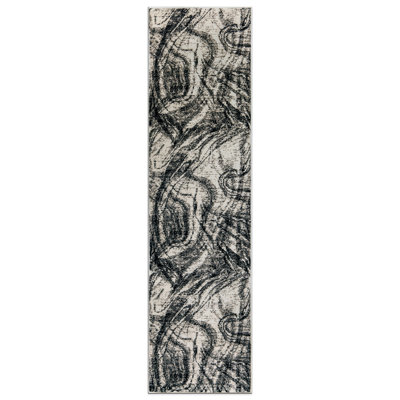 Distressed Abstract Area Rug