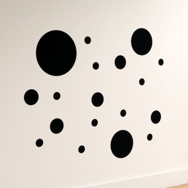 Décalcomanie murale à paquet de points, Noir