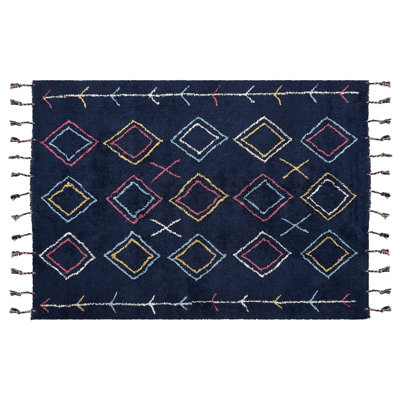 Manchester Geometric Cotton Hand Woven 140cm X 200cm Area Rug