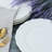 Hometrends Ultra Durable 4 Piece 10.5 Inch Fine Ceramic Embossed Dinner Plate Set in White