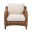 Chaise avec accoudoirs en bois d'acajou et bois d'ameublement Benjamin
