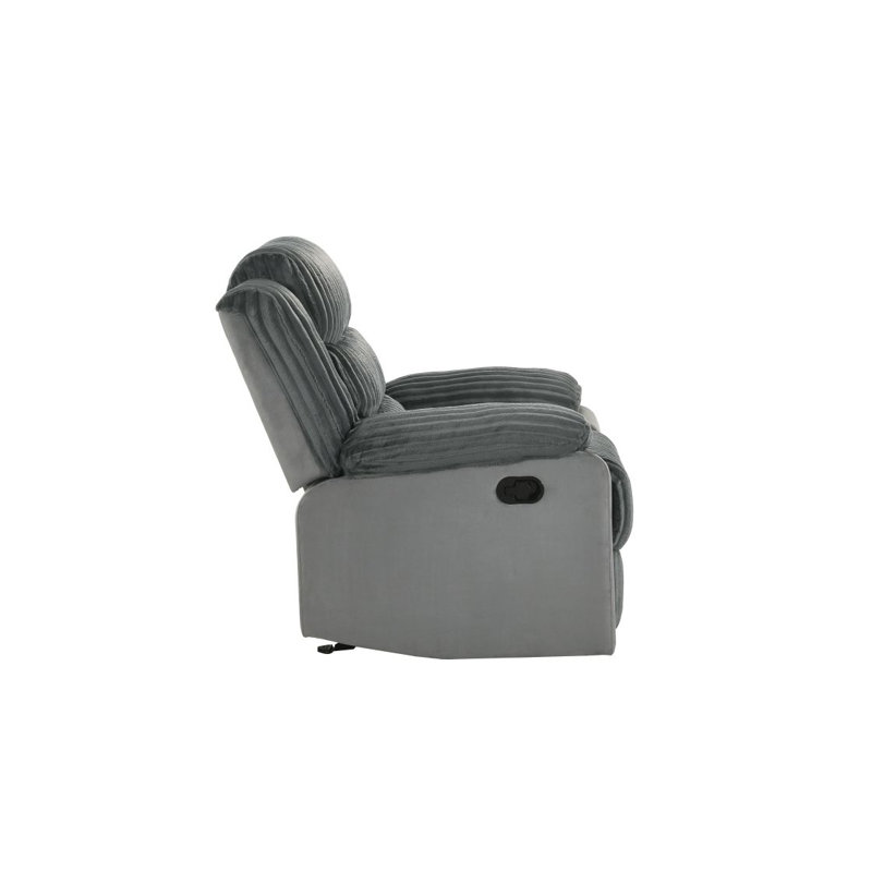 Fauteuil inclinable oscillant en velours côtelé Lesley