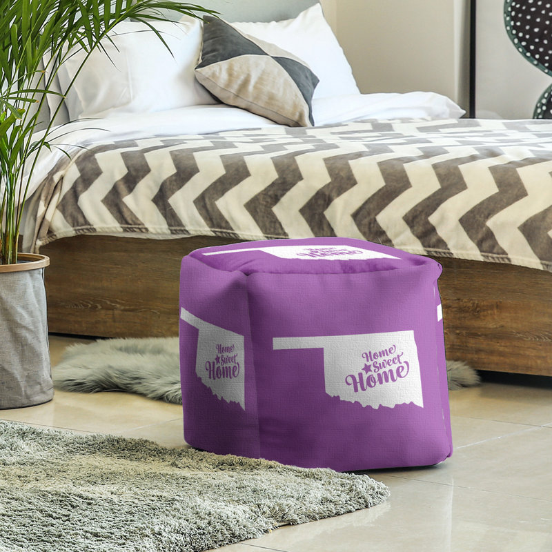Repose-pieds cubique pour villes oklahoma home, Violet