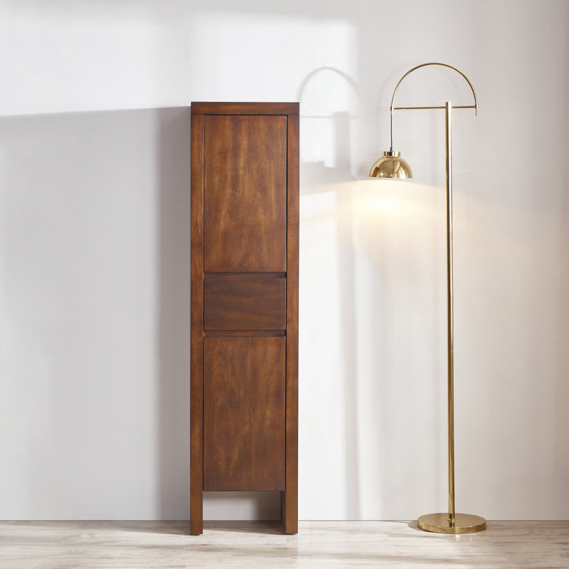 Armoire de salle de bain autoportante en bois massif l 13 po x H 68 po Axell