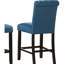 2 chaises bleues à hauteur de comptoir, avec dossier confortable et tabourets de pieds, de 2, dossiers rembourrés - colorés-328004510