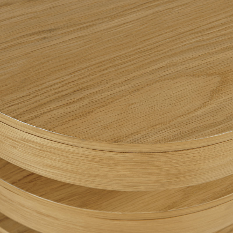Table de bout ronde Delwyn Mid-Century, Bois de chêne