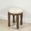 Ensemble de coiffeuse 46 "avec tabouret, miroir floral courbé, bois, rangement 5 tiroirs, rétro, espace de rangement de la chambre à coucher-986673951