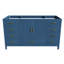 Base de meuble-lavabo 60 po avec 2 portes doubles à fermeture douce, 1 grand tiroir, 6 petits tiroirs et 2 petits compartiments de rangement rabattables (bleu)-544905687-544905686