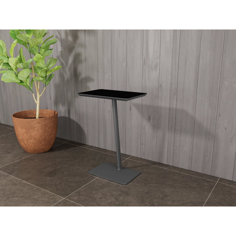 Pieds de table personnels Willow, Gris anthracite, Nuit noire