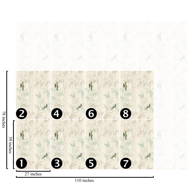 BB756739DE084C1B829A96AB4BA9AD0E Forest Chinoiserie Wallpaper, Beige/Green