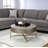 Weyton Light Brown & Champagne Finish Coffee Table