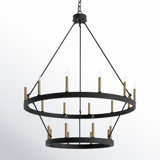 Adriana 20 - Light Steel Dimmable Wagon Wheel Chandelier