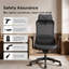 Chaise de bureau ergonomique en filet, chaise de bureau réglable avec appui-tête en 2 dimensions et accoudoirs 3D, chaise de bureau à domicile avec support lombaire, fonction d'inclinaison, noir-1442288885-1441216513