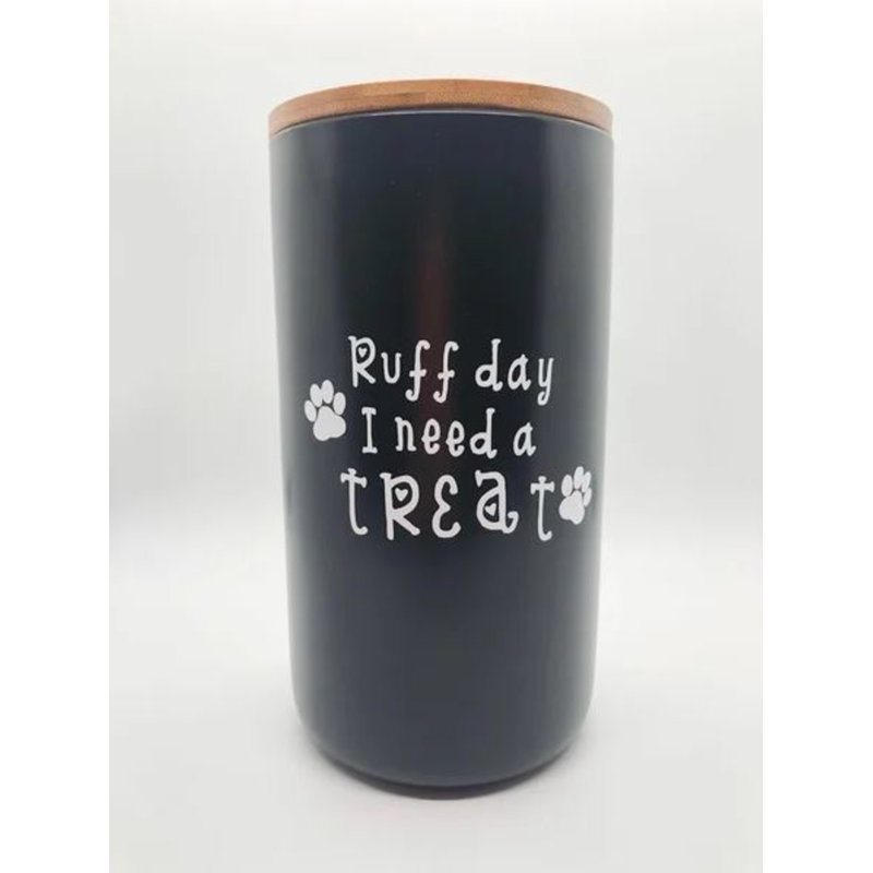 Pot pour chien en céramique, Ruff Day, noir
