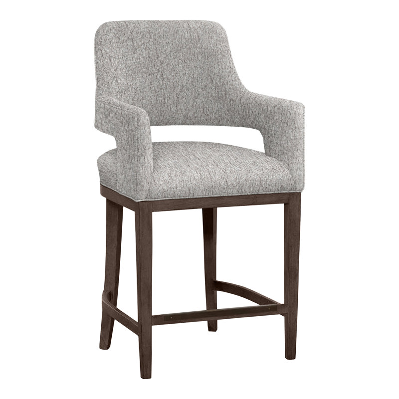 Tabouret de bar et de comptoir Josie, Noisette, Fumée 9508, Tabouret de comptoir (siège d'une hauteur de 26,5