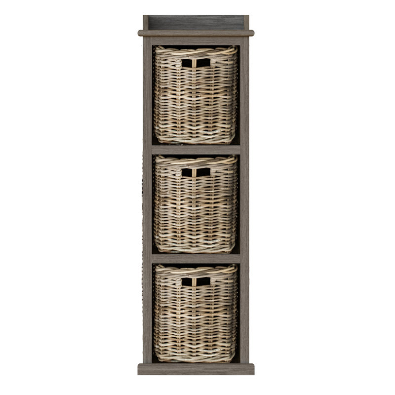 Aliyaha 39cm W Solid Wood Storage Rack