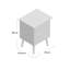 45cm W Solid Wood Bedside Table