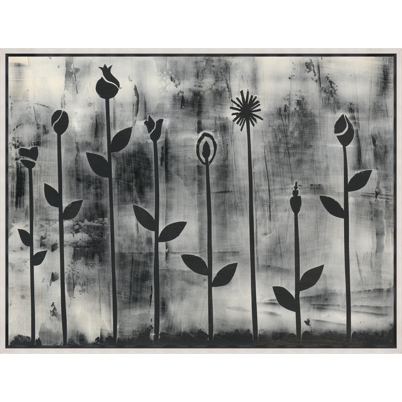 «In the Dark» par Victor Ryan, peinture sur toile à cadre flottant, H 31,75 po x l 41,75 po, Image au pinceau gel